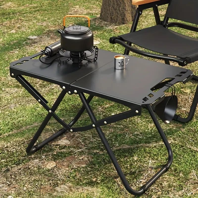 Personalized Portable Metal Folding Camping Table with Storage Bag 2