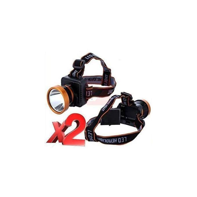 Pack de 2 Lampes Frontales LED 3W - 3 Modes d'Éclairage - Torche Frontale Réglable pour Camping, Randonnée, Cyclisme - Haute Luminosité et Sangle Ajustable