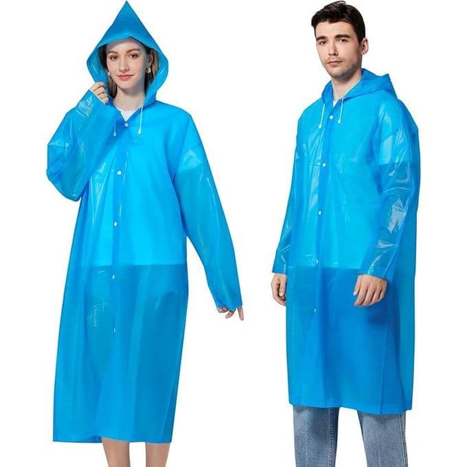 Ponchos de Pluie Imperméables en EVA avec Capuche Pour Homme et Femme Couleur aléatoire