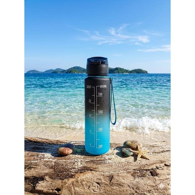 Bouteille d'eau de sport isotherme en plastique sans BPA 800ml